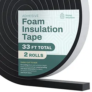 Door Draft Stopper for Cold Air Protection – Window Insulation for Winter with Strong Adhesive – Weather Stripping Door Seal for Tight Gaps – Door Weather Stripping, Door Seal & Stoppers for Bottom