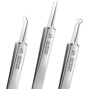 Facial Blackhead Cleaning Tweezers, Pimple Popper Tool Kit for Ance Blemishs, Pore Removal, Stainless Steel Makeup Tool, Pore Polishing Wand, Self Care Tools