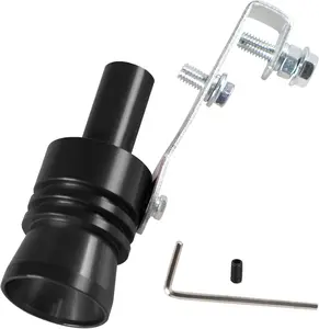YESHMA Universal Black Turbo Sound Whistle Muffler Pipe Sounder Simulator Tailpipe Noise Sound Enhancer Compatible with Motorcycle, Truck, Cars, Dirt Bike and Scooter(XL 1 Pack)