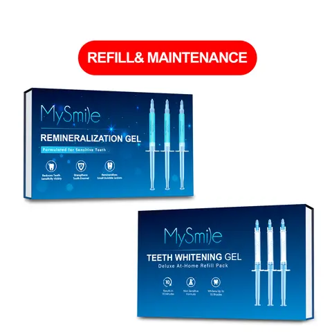 MySmile Teeth Whitening & Soothing Kit - Carbamide Peroxide Pens with Remineralization Gel for Sensitive Teeth, Non-Sensitive Teeth Brightener & Fresh Breath