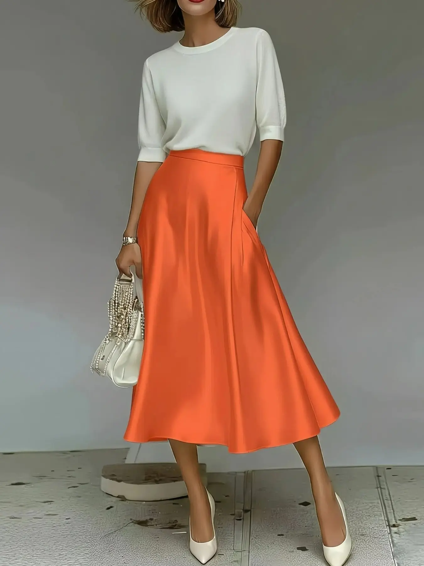 silky leapord print skirt - TikTok Shop