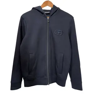 Pre-owned Giorgio Armani Others Small Leather Goods Emporio Armani EA logo embossed Double Jersey Hoodie