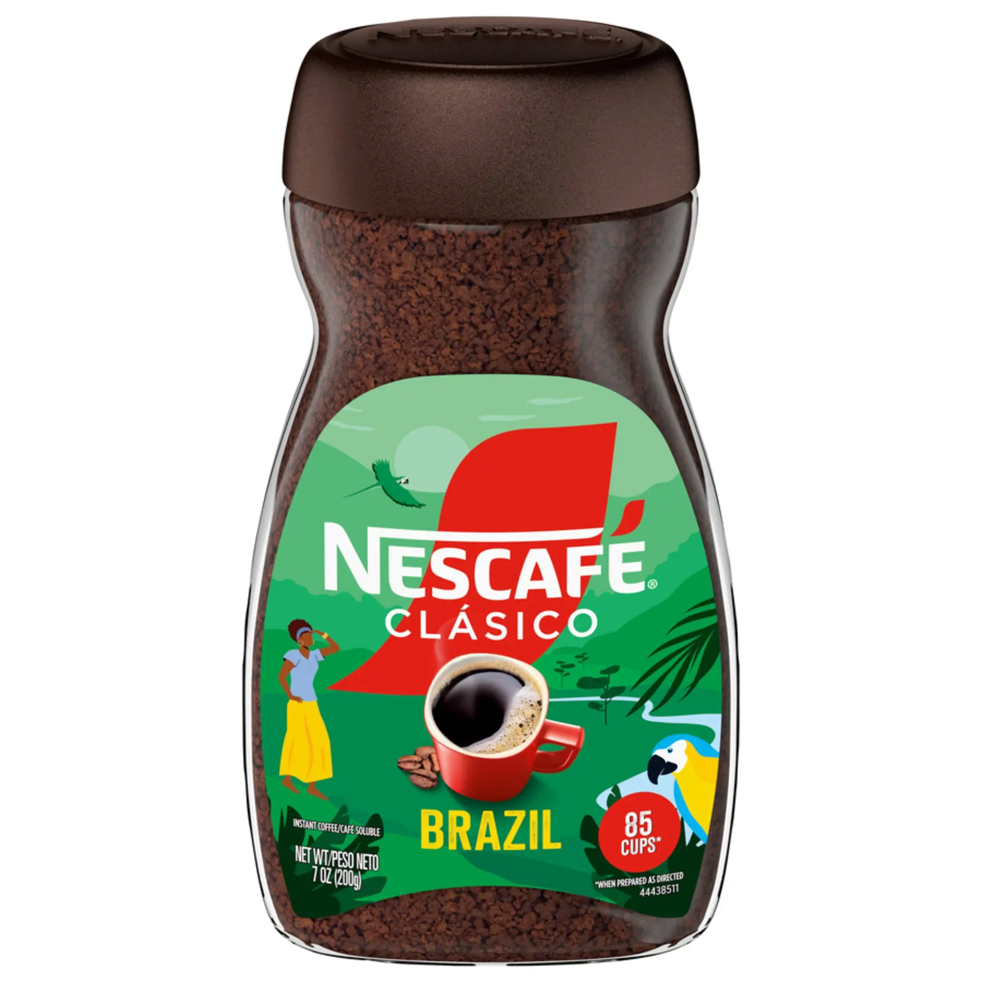 (6 pack) NESCAFÉ CLÁSICO Brazil, Instant Coffee, 7 oz, 1 Jar
