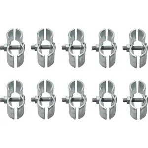 10 Set Chain Link Fence Panel Clamps 1-3/8" Dog Kennel Panel Clamp for Round Pipe Panel Frame
