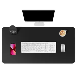 Desk Pad,Large Mouse Pad, Non-Slip PU Leathers Writing Pad,Desktop Protection Pad,Computer Desk Pad, Waterproof Table Mat, Desk Mat for Office and Home Writing (Black;31.5"x 15.7")