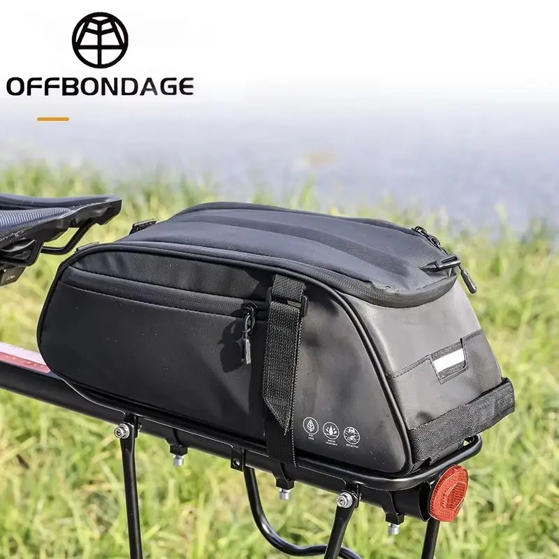Offbondage Bicycle Bag, Multi-Functional Outdoor Saddle Bag, Reflective Waterproof Handheld Large Capacity Pouch, 8L Tail Bag with Multiple Pockets, Outdoor Bike Storage, Bike Accessories, Outdoor Cycling Accessories