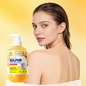 Sulfur Mite-Removing Body Wash, Deep Cleansing Body Shower Gel Foaming Soap Skin Repair