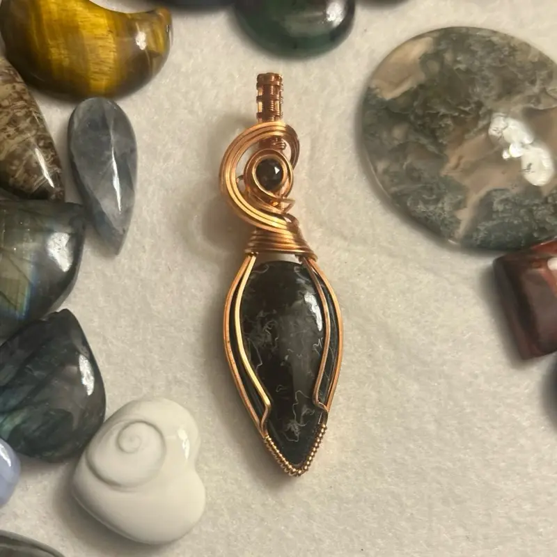 Fossilized Palm Root Pendant