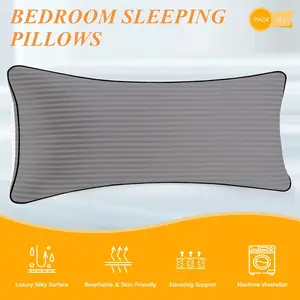 Yettbea 14x36 Throw Pillows Insert Set of 1 Gray OEKO-TEX Certified Down Alternative Filling Breathable Microfiber Cover Machine Washable for Couch Bed Soft Supportive Allergy Free