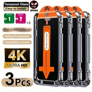 Mobile phone tempered film, screen protector, mobile phone privacy protector, scratch-resistant, waterproof, and anti-fingerprint, suitable for iPhone series phones