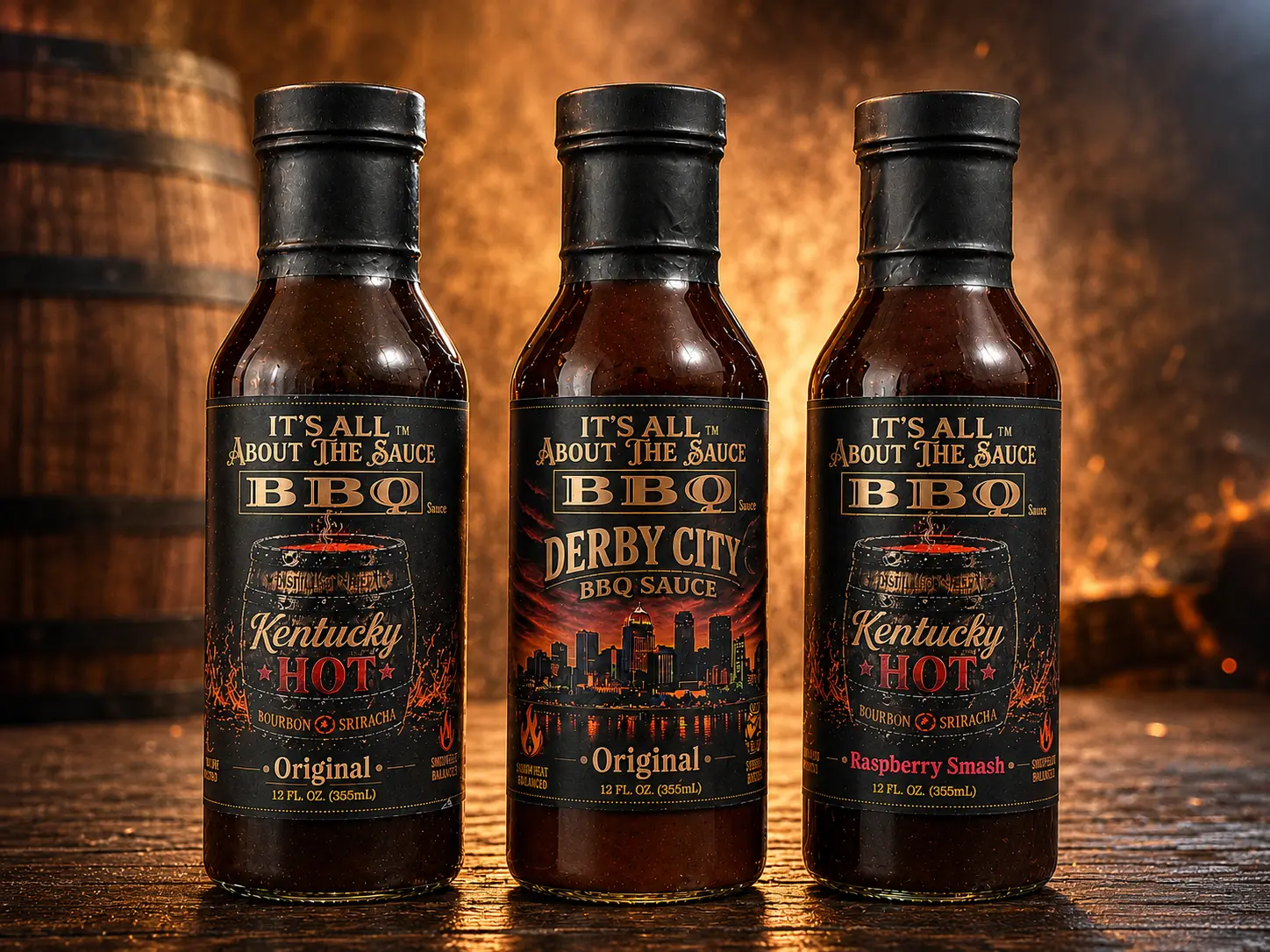 Bourbon Sauce Bundle (Pick 3 Bottles) For Dipping & Glazing with Bold Flavors, Bold Sweet Heat!