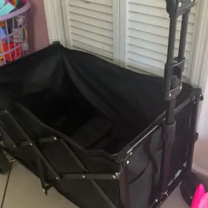Compact Folding Wagon Cart - 250LBS Heavy-Duty Multifunction Rolling Cart with Metal Frame, All-Terrain Wheels, Portable Folding Design for Garden, Camping, Grocery Cart On Wheels, Multifunction Rolling Carts