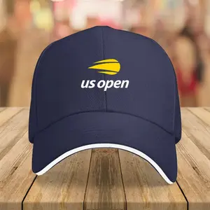 [US Open Baseball Cap] US Open Tennis Championship Lightweight Polyester Baseball Cap |   Unisex Sporty Design with Geometric Logo, Navy Blue & Yellow Accents, Casual Athletic Gift for Men & Women