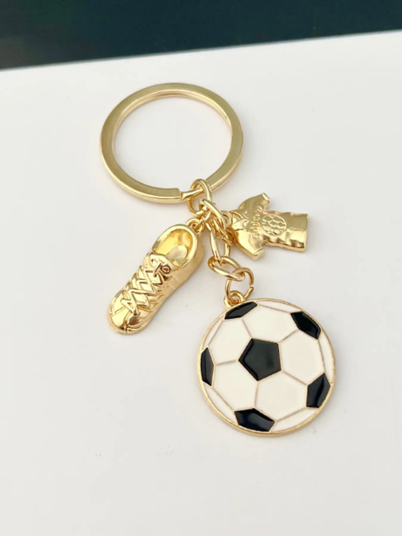 Soccer Ball Jersey Shoe Bag Charm Pendants, Sporty Fan Bag Chain Charms, Casual Athletic Bag Decoration Keychain, Stylish Bag Pendant for Backpack Purse, Ideal for Football Fans & Sports Lovers, Key Accessories