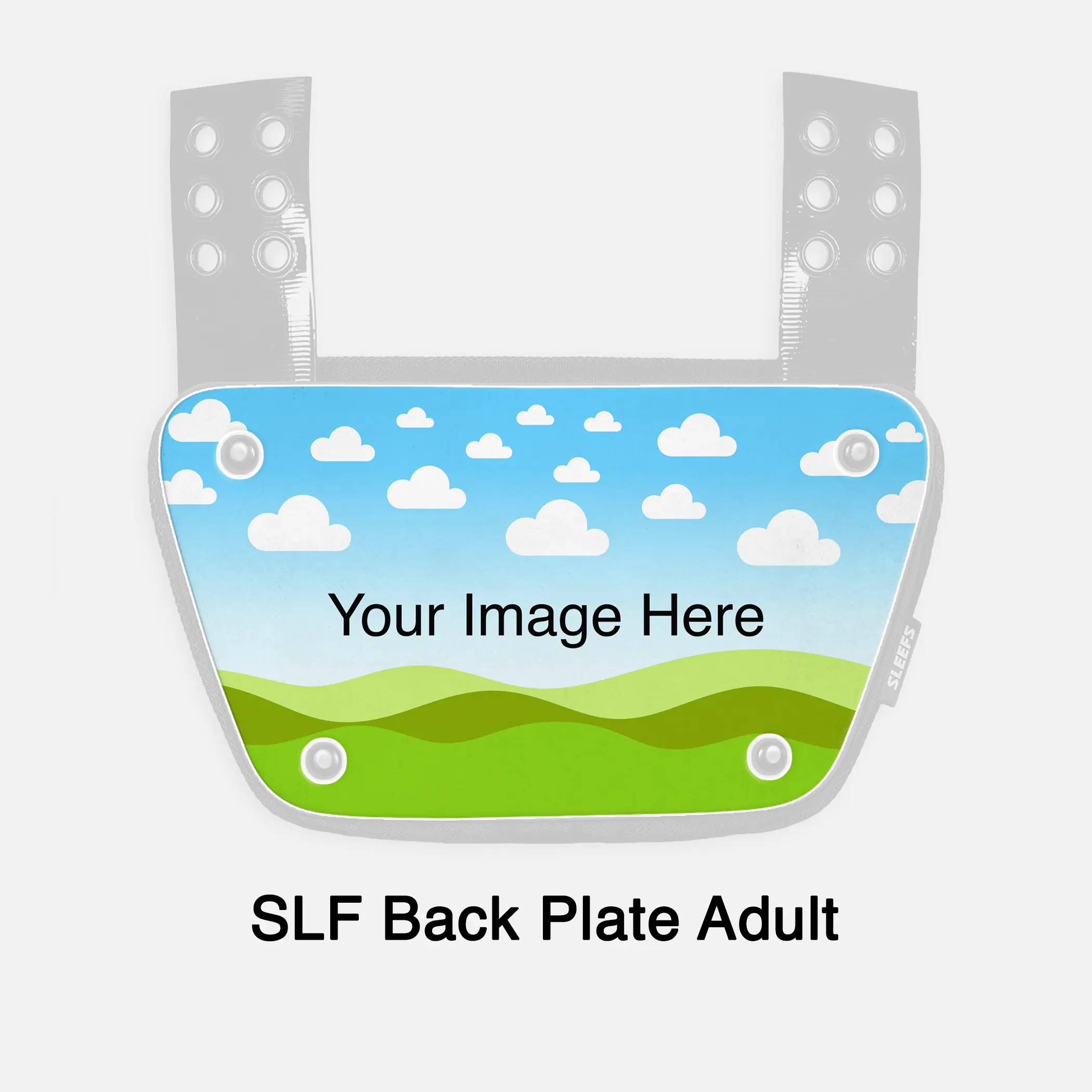 Custom Back Plate Decal by SLEEFS (Back Plate Not Included) - Personalize Your Game with High-Quality, Durable, and Easy-to-Apply Design for Any Back Plate Size