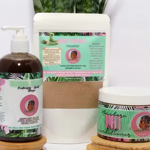 Herbal Hydration Bundle | Herbal Shampoo + Moisturizing Deep Conditioner + Hair Mask Powder Set