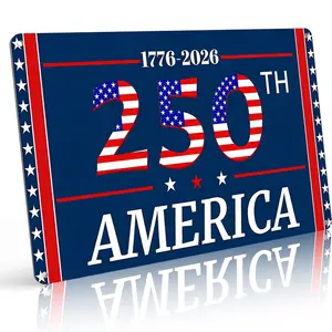 250th America 1776-2026 Classic Patriotic Star Stripe Wall Art, Ideal Decoration for Home, Garage, Yard and Independence Day Celebration, The Best Gift for Family and Friends 8×12 Inch Aluminum Metal Sign