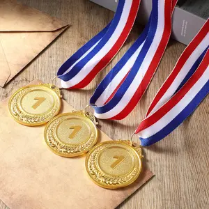 Gold Medal Award Set, 1st Place Metal Trophy, Olympic Style, Suitable for Sports, Parties, Tournaments, Prizes, Competitions, 2 Inch