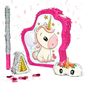 Unicorn Pinata Birthday Party 16 X 13 Inches - Complete Party Fun Kit