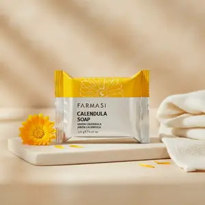 Farmasi Calendula Soap for Dry & Sensitive Skin - Gentle Cleansing with Plant-Based Formula - 125g