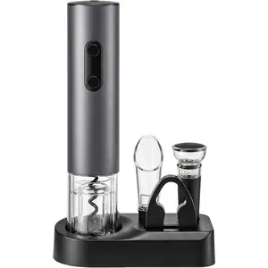 4-in-1 Automatic Electric Wine Opener Set, Battery Operated Corkscrew Wine Bottle Opener Kit for Home Bar and Wine Enthusiasts