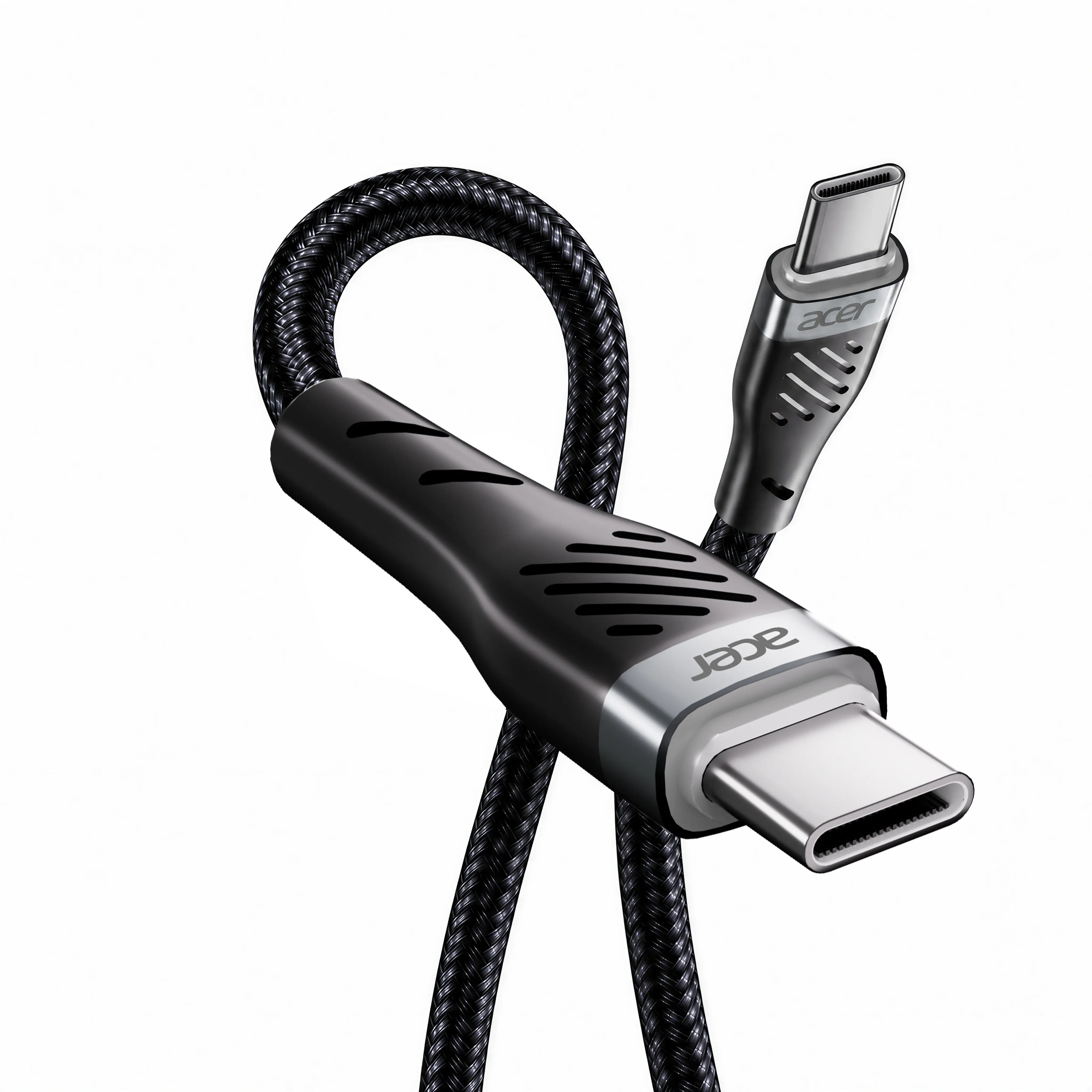 Acer 60W Fast Charging Type-C Cable with USB-C Plug, Manufacturer Warranty, Mobile Device Compatibility for MacBook Pro, Laptops, iPhone 17/16/15 Pro Max, Samsung Smartphones