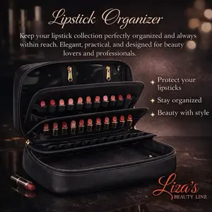Liza’s Beauty Line Lipstick Organizer - Elegant & Practical Case for Organizing Lipstick Collection
