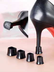 Women's U-Shaped Anti-Slip Heel Protectors, Transparent High-Heeled Stiletto Heels Dance Shoes, Durable & Silent Shoe Back Covers