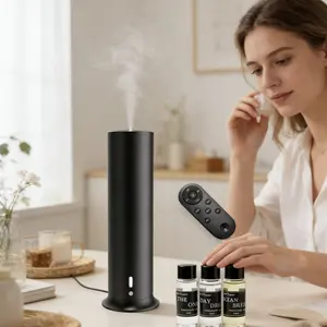Scentiment Tall Air 2: As Seen on Cardi B’s TikTok – The Wireless Lighthouse Diffuser She Loves (Cold-Air, Covers 1000 SqFt, Wi-Fi + Touch, Discovery Kit with 3 Oils)