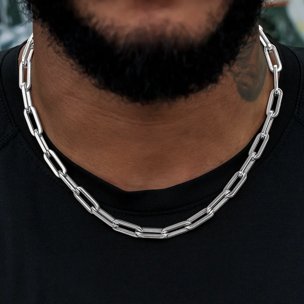 GLD Paper Clip Chain in White Gold- 8mm - Perfect Gift #TikTokShopBackToSchool
