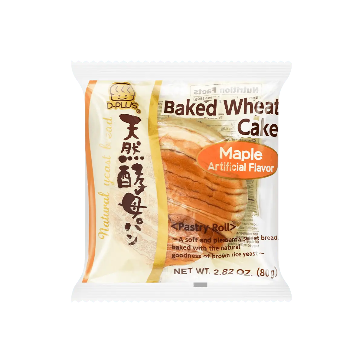 D-PLUS Maple Syrup Natural Yeast Bread - Japanese Dessert, 2.82oz