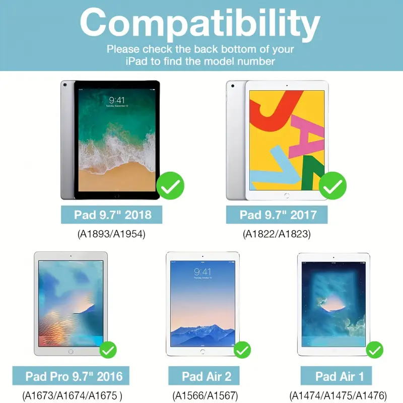 2-piece set suitable for iPad Air 2, compatible with iPad 5/6/Pro 9.7 A1566/A1893/1822 tablets -9H hardness transparent film anti fingerprint, anti glare, scratch resistant protection device safety and scratch prevention Screen Protectors