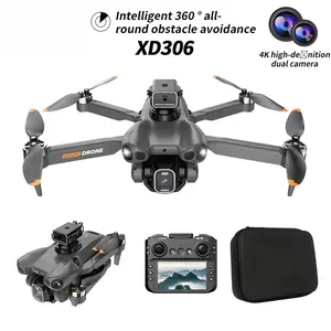 8K  Foldable FPV Drone with Brushless Motors - 2000m Long Control Range, 100m Max Flight Height, 7m/s Speed, 244g Lightweight, 2 Batteries, 360° Obstacle Avoidance & Optical Flow Hovering