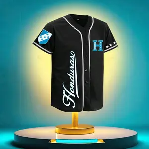 T-shirt Yersey of  Honduras Black color/ Baseball/Unisex Casual Menswear