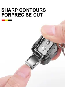 Mini Folding Nail Clipper Stainless Steel Portable Keychain Nail Cutter, Compact and Convenient, Small Size for Easy Carrying