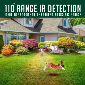 Solar Animal Repellent Solar Powered Animal Repellent,Waterproof Animal Deterrent Devices Outdoor Repels Cat, Dog, Fox, Derrent, Rat