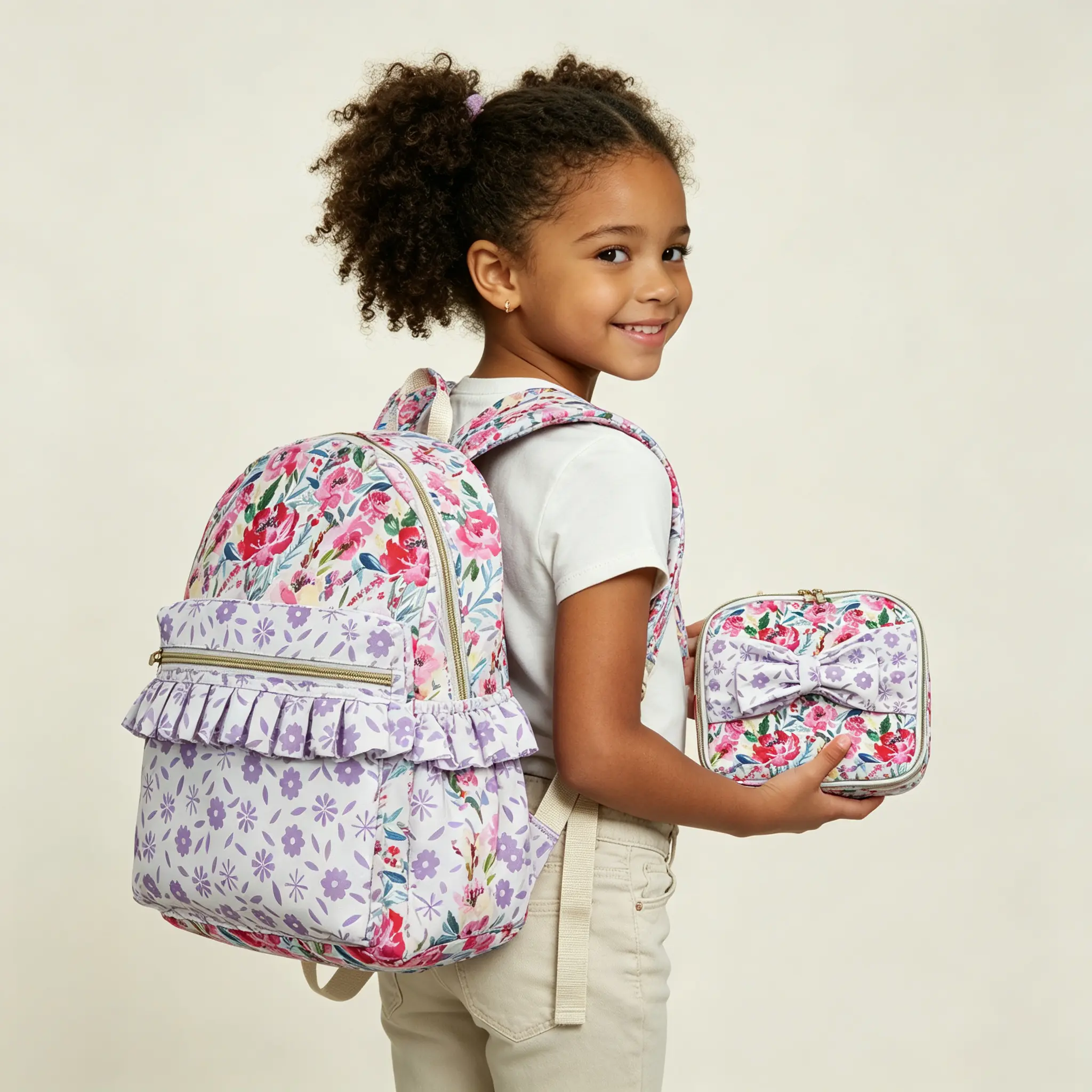 Unisex Kids' School Backpack Set - Child-Sized Durable Backpack, Lunch Bag, Cute Bento Bag, Fashion Accessory Pouch, Child Sized Backpacks