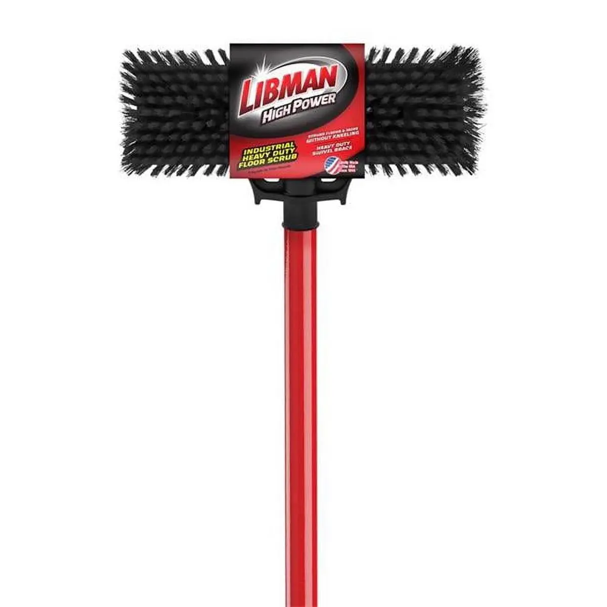 212 MAIN Heavy-Duty Handheld Scrub Brush Kit - 13.5 in. Steel Handle, Black & Red, 4-Pack Household Cleaning Supplies, Repair Patch Kit