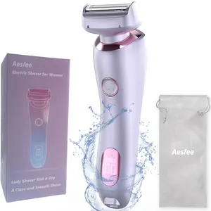 Electric Shaver for Women Legs - Electric Razors for Women Pubic Hair Underarm Arm Bikini Private Area, Portable Painless Lady Body Hair Trimmer Waterproof Wet or Dry, USB Rechargeable