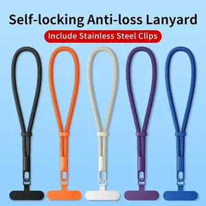 Adjustable Phone Lanyard, Universal Mobile Wrist Strap, Durable High-End Braided Outdoor Hanging Chain, Short Style Accessory