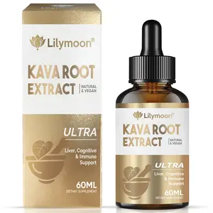 Kava Kava Root Extract Supplement, High Concentration Kava Extract for Relaxation, Support Cognitive & Immune System, Vegan & Non-GMO, 60ML Healthcare Edible