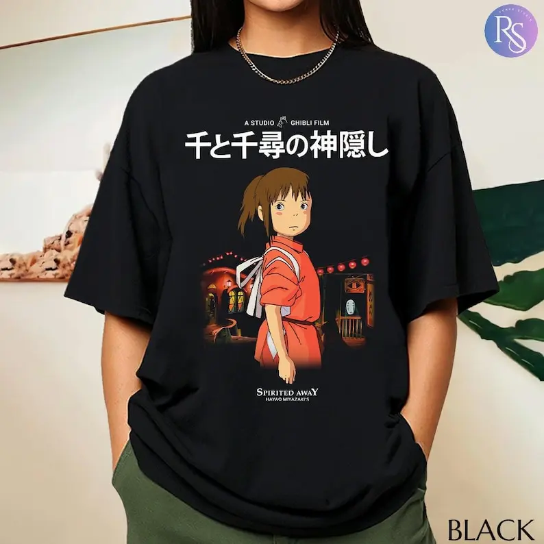 Ghibli Spirited Away Chihiro Shirt, Hayao Miyazak Fans Gift For Women and Man, Studio Ghibli Gift, Cartoon T-Shirt