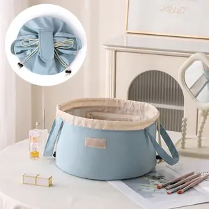 Large-capacity portable drawstring makeup bag storage bag, travel toiletry bag, fashionable makeup storage bag, Travel Cosmetic Bag, Makeup Organizer Pouch