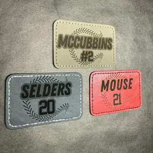Baseball name Velcro bag patch 3x2