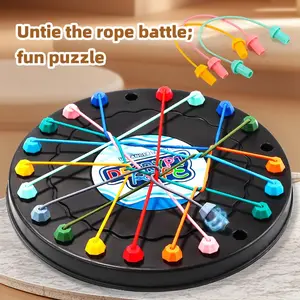 Rope Challenge Puzzle Set, Logic Training Game, Solve Complex Knots, Perfect for Friend Gatherings, Family Entertainment, Team Building