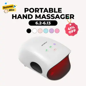 CINCOM Portable Hand Massager, Cordless, Advanced Airwave Technology, Customized Mode & Heating Function, Long-Lasting Battery Life, Auto-Off Feature, Perfect for Daily Relaxation, Comfort, White, Ideal Gift for Christmas & Birthday,summerwins