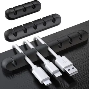 Cable Management Clip, 3 Counts/set Cable Management Tool, Cable Organizer, Cable Holder Clip, Desk Organizer for USB Charging Cable, Mouse Cable, Computer, Office and Home, Cable Management Kit