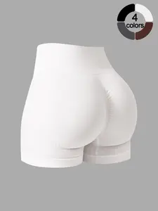 Women's Athletic Sports Shorts with High Elasticity High Waist Cinched Folded and Lifted Buttocks Breathable Holes Yoga Clothes Gym Training Running Cycling Clothes, Workout Impact Shorts, Workout Bottoms