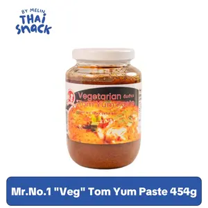 Mr.No.1 Vegetarian Tom Yum Paste (454g) - Convenient Ambient/Room Temp Storage, Versatile Cooking, Flavorful Dips