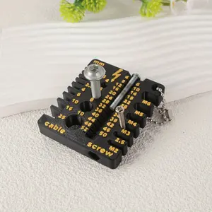 Wire gauge screw measuring tool, thickness gauge, standard double-sided ruler, portable and lightweight multifunctional size gauge, suitable for DIY and electrical maintenance projects, bolt size gauge, handheld precision caliper, auxiliary tool